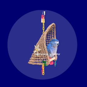 Happy Feathers Happy Feathers Large Seagrass Hammock 14 x 19 x 7”