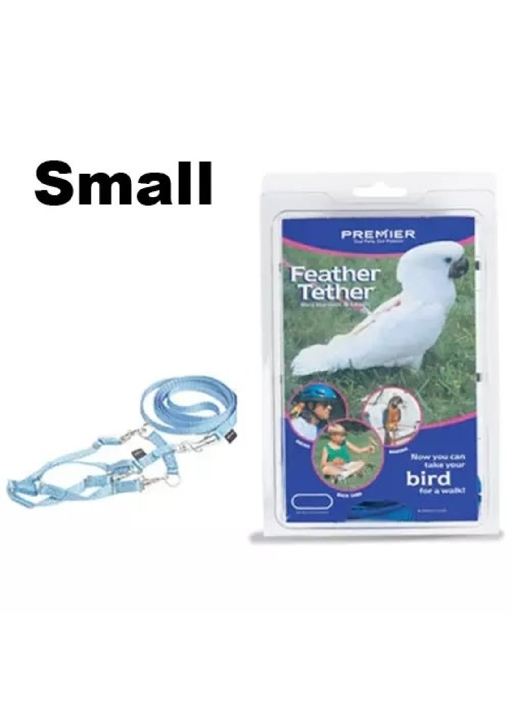 Premier Feather Tether Bird Harness and Leash Small Royal Blue