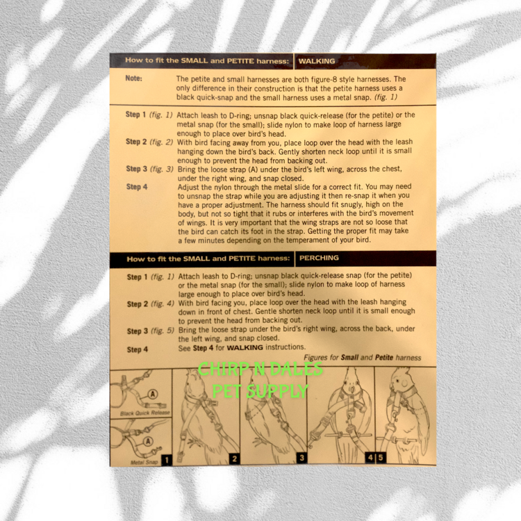 Premier Feather Tether Bird Harness and Leash Small Green