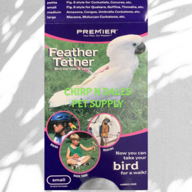 Premier Feather Tether Bird Harness and Leash Small Green
