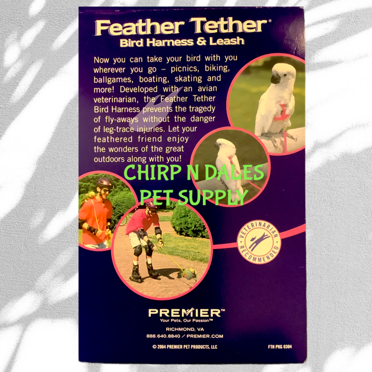 Premier Feather Tether Bird Harness and Leash Small Green