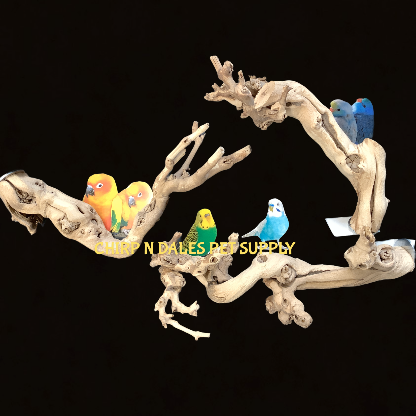 Bonkers Bonkers Grapewood Perch Medium, Assorted Shapes
