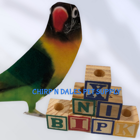 Chirp N Dales Wood ABC Blocks 15MM  Drilled