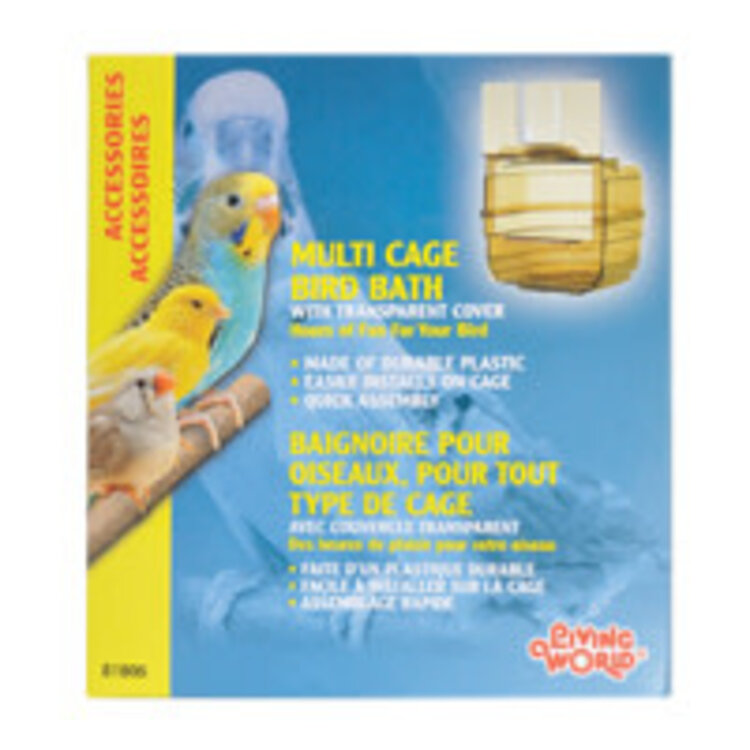 Living World Living World Outside Bird Bath - Clear Plastic - 10 x 11 x 13 cm