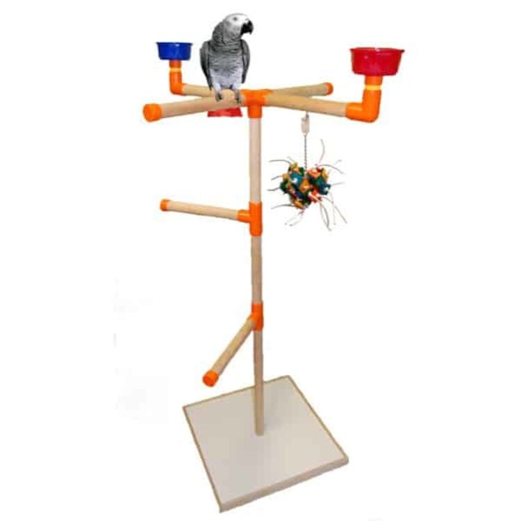 Zoo-Max Zoo Max Wood T Perch Cross, Medium  Floor Stand  (55″H X 32″) T2007WC