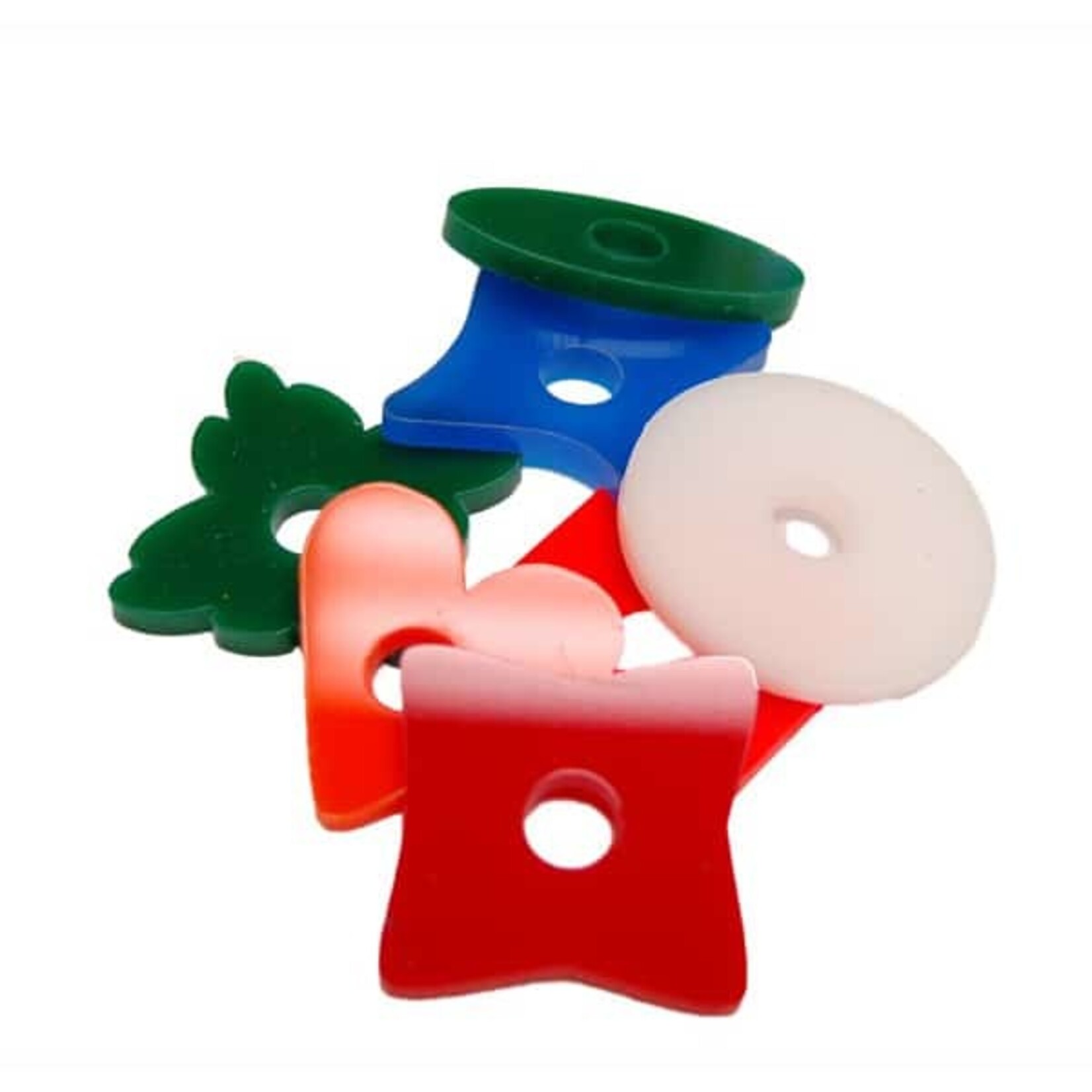 Chirp N Dales Acrylic Mixed Shapes 1.50″ (H3/8″) P200352