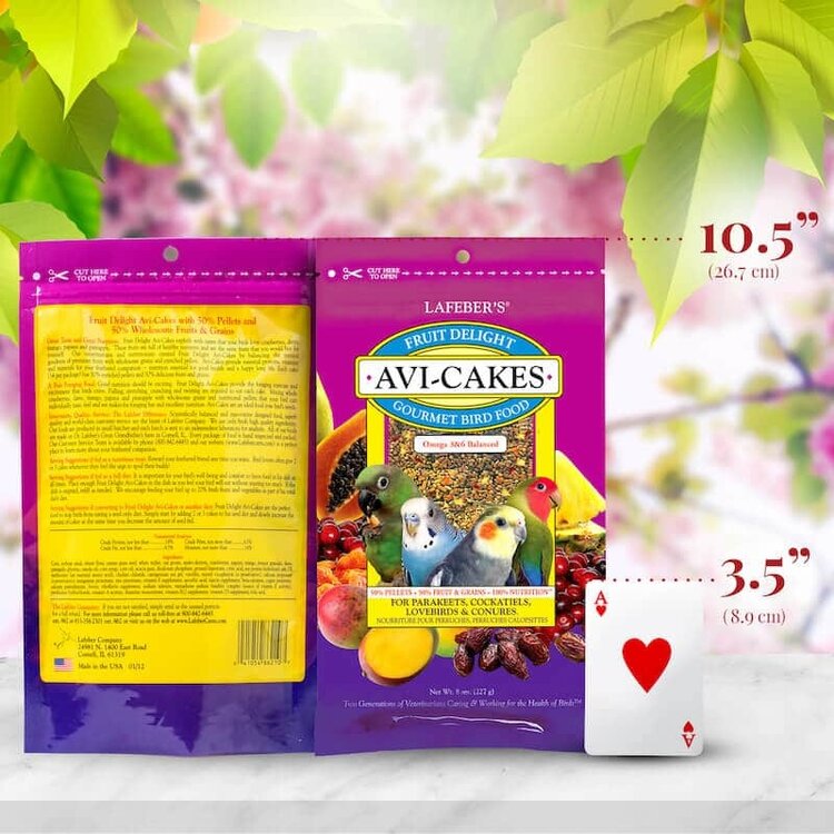 Lafeber's Lafeber Fruit Delight Avi-Cakes for Small Birds 8oz