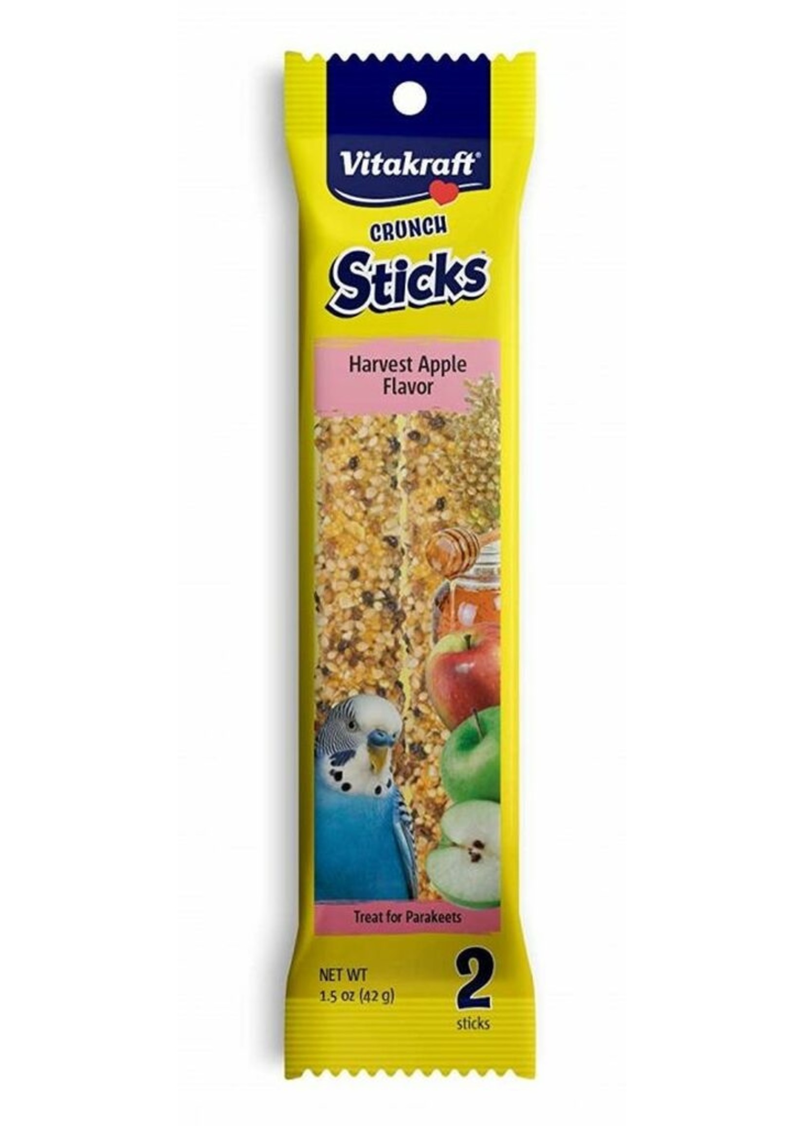 Sunseed/Vitakraft Vitakraft Parakeet Crunch Sticks, Harvest Apple Flavour 2/pk