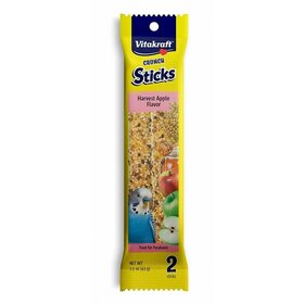 Sunseed/Vitakraft Vitakraft Parakeet Crunch Sticks, Harvest Apple Flavour 2/pk