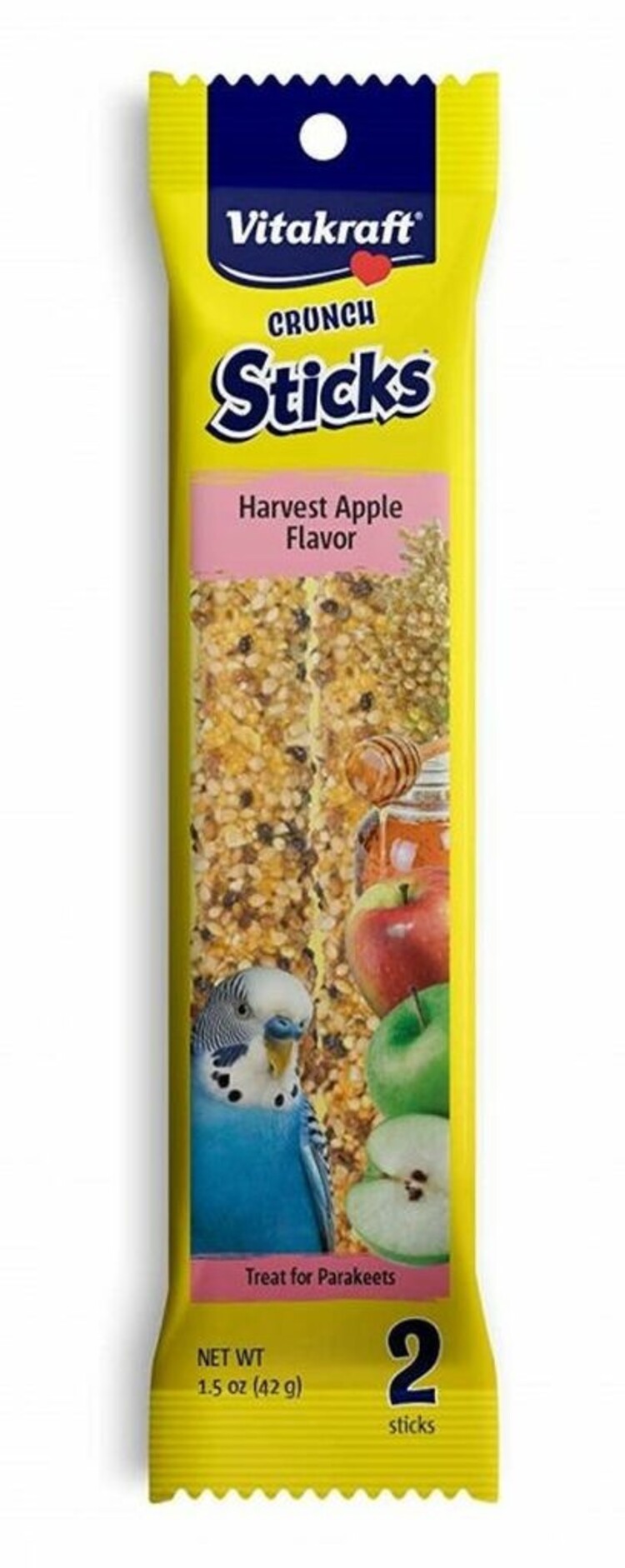Sunseed/Vitakraft Vitakraft Parakeet Crunch Sticks, Harvest Apple Flavour 2/pk