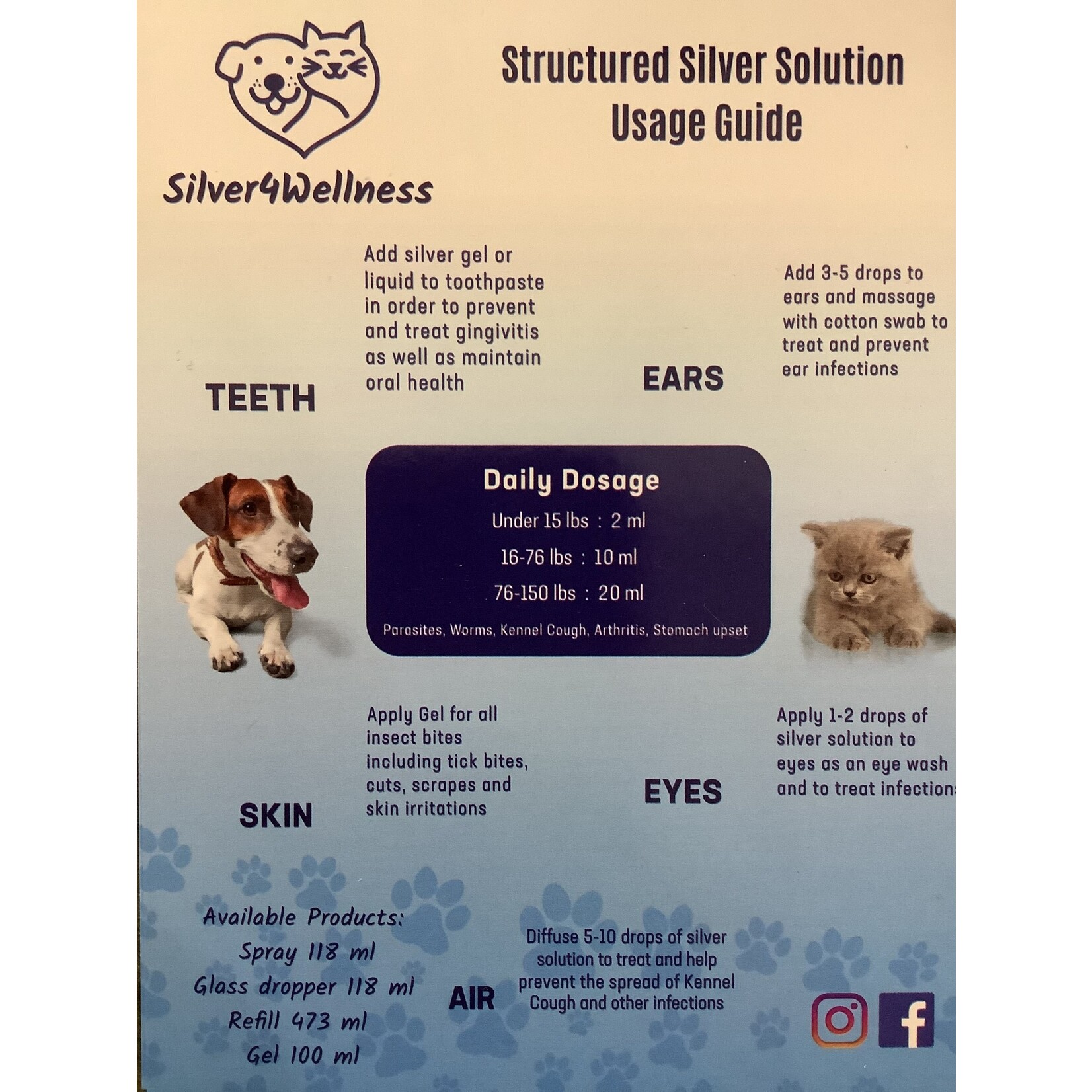 Silver4Wellness Structured Silver Solution for Pets (118ml)