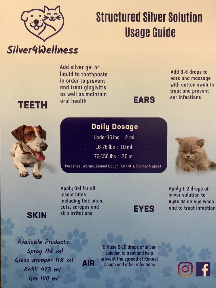 Silver4Wellness Structured Silver Solution for Pets (118ml)