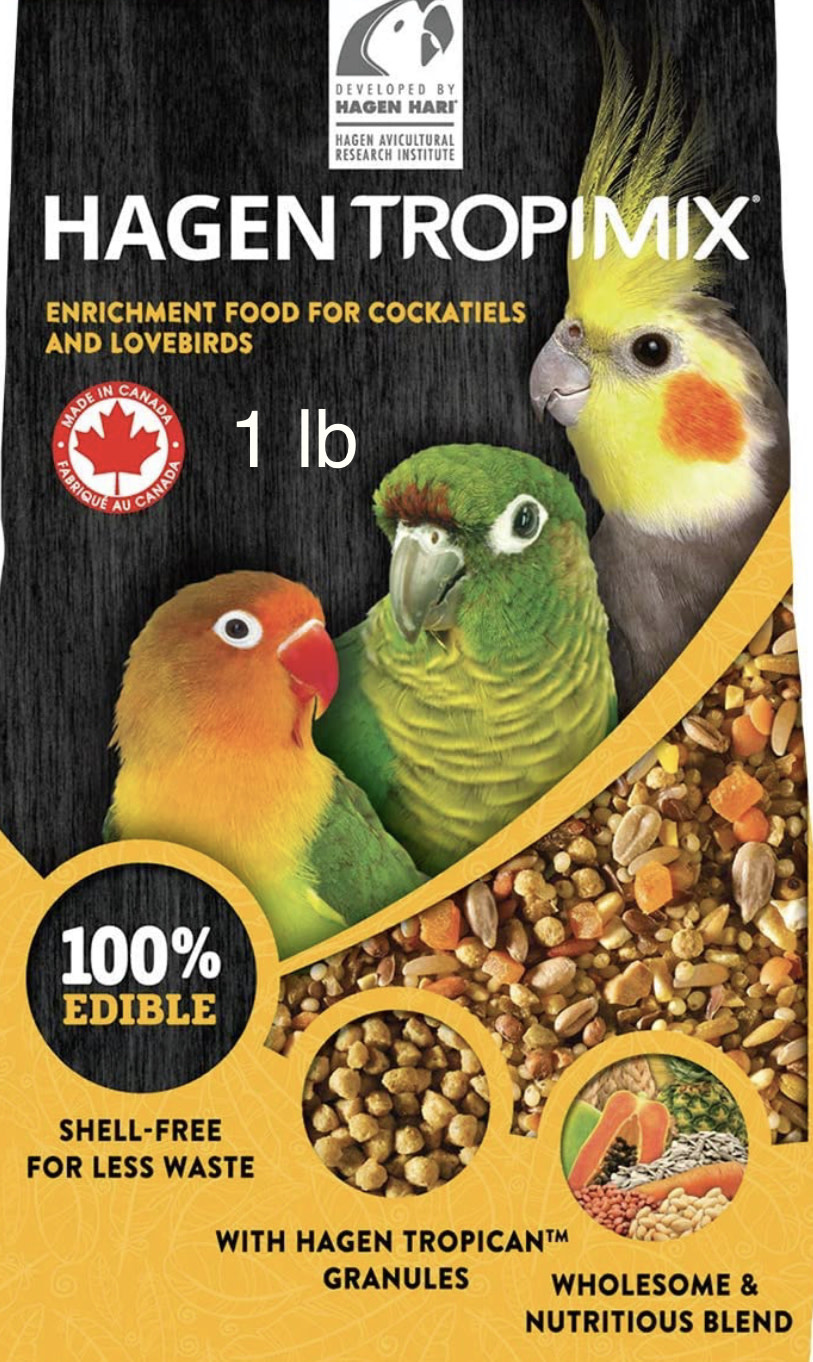 Hagen Tropimix Lovebird Cockatiel 1 lb 463