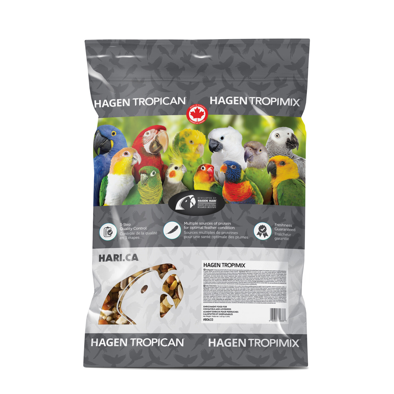 Tropican Hagen Tropimix For Cockatiels & Lovebirds (8lb)  80633