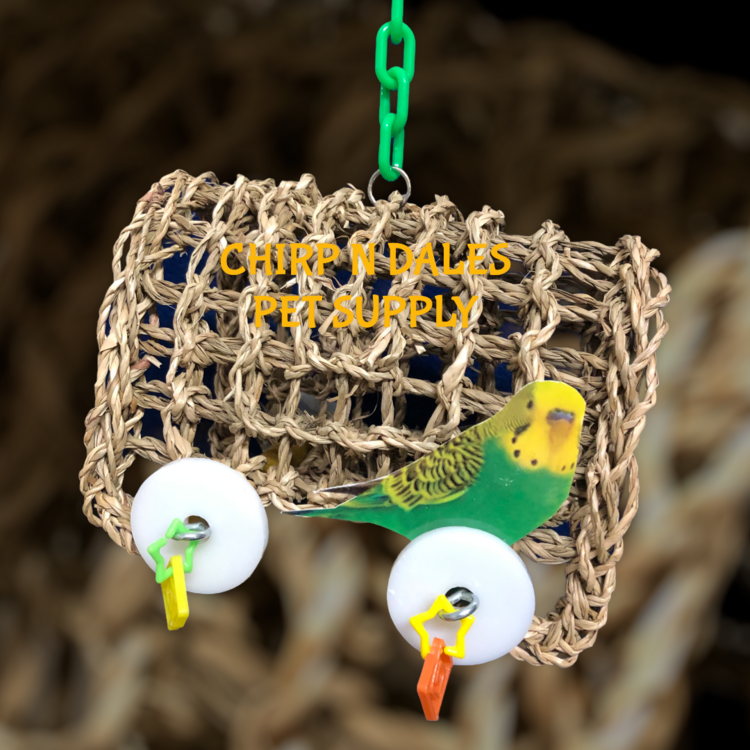 Bonkers Bonkers Seagrass Covered Wagon Small (7x4x6)