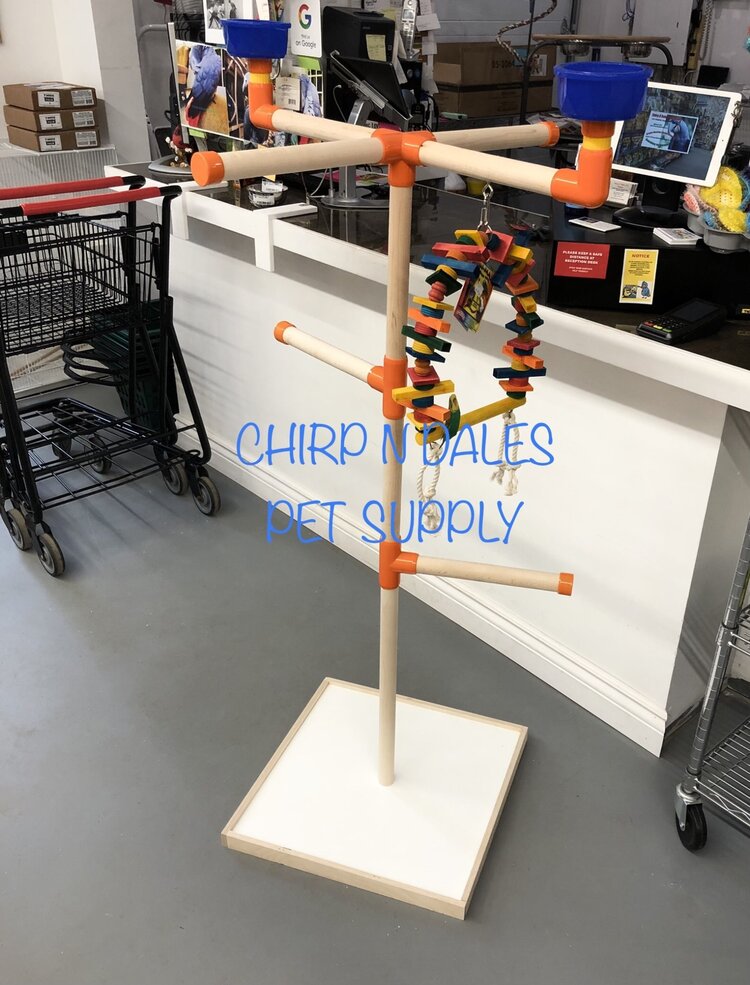 Zoo-Max Zoo Max Wood T Perch Cross, Medium  Floor Stand  (55″H X 32″) T2007WC