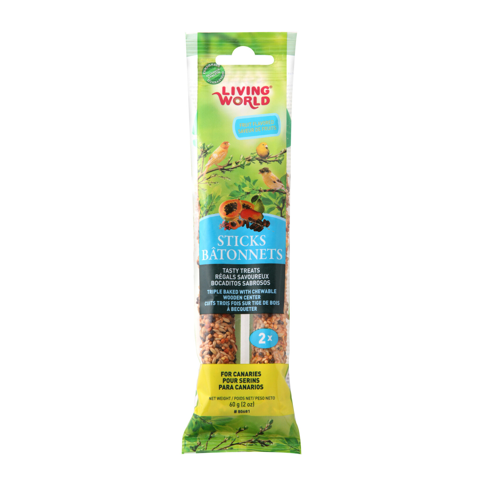 Living World Hagen Living World Canary Sticks - Fruit Flavour - 60 g (2 oz), 2-pack