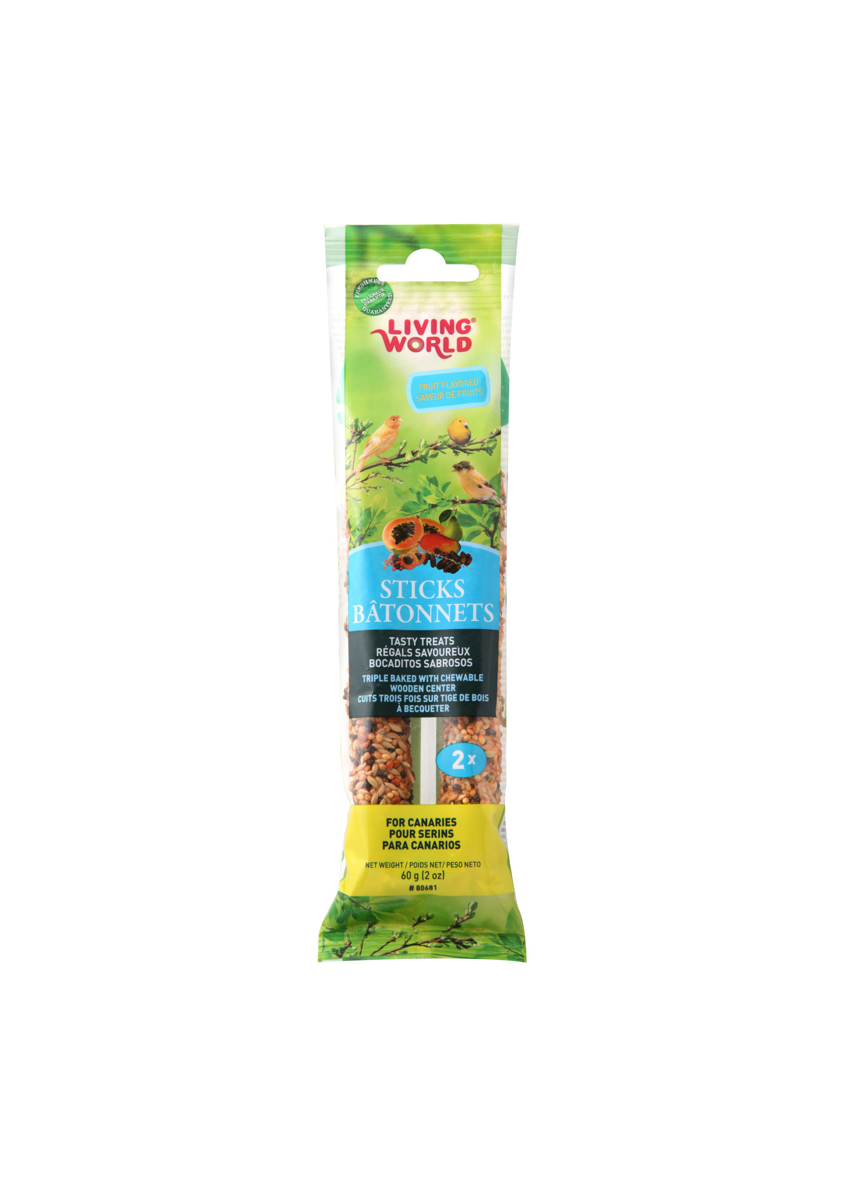 Living World Hagen Living World Canary Sticks - Fruit Flavour - 60 g (2 oz), 2-pack