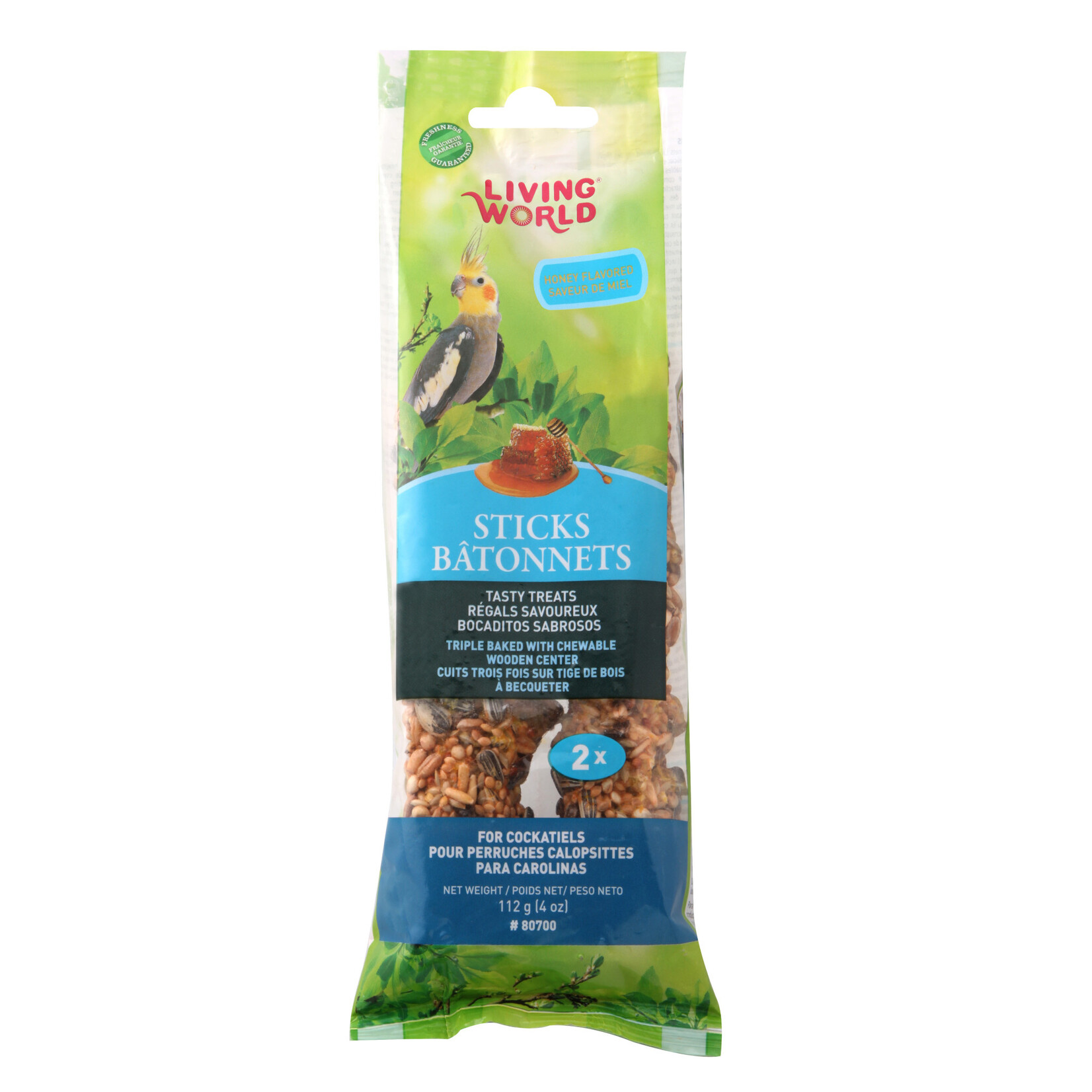 Living World Hagen Living World Cockatiel Sticks - Honey Flavour - 110 g (4 oz), 2-pack
