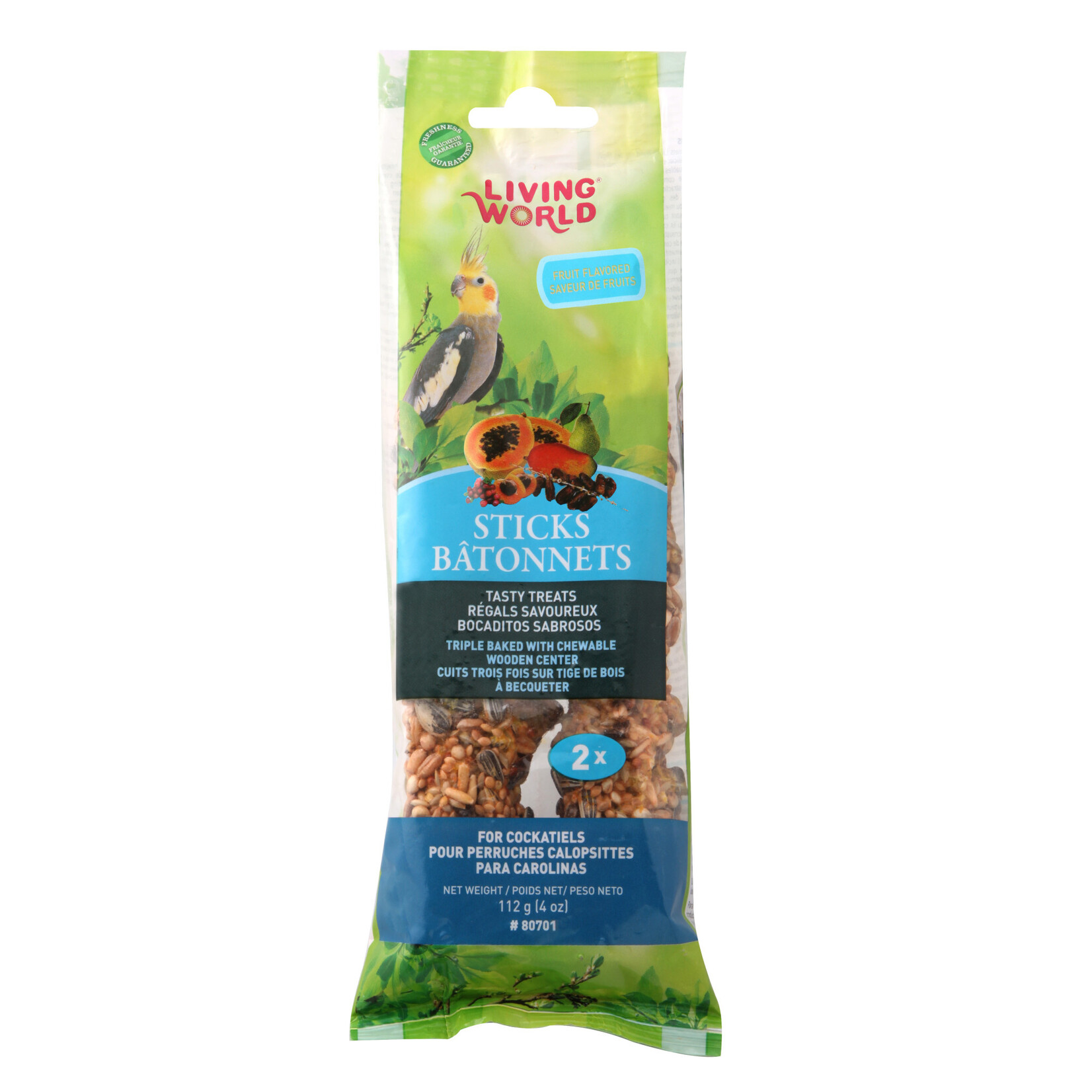 Living World Hagen Living World Cockatiel Fruit Stick, 2-pack 112gr