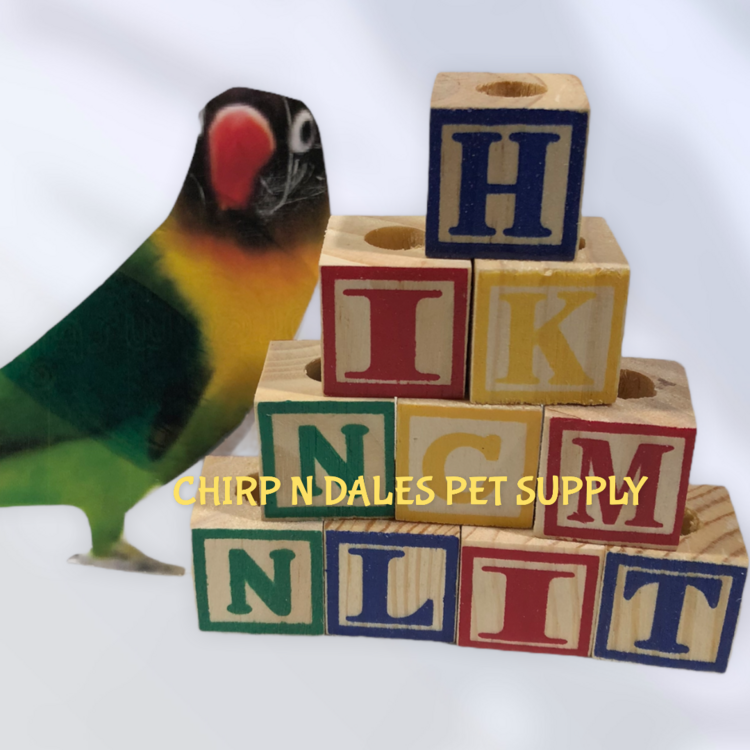 Chirp N Dales Wood ABC Blocks 20MM  Drilled