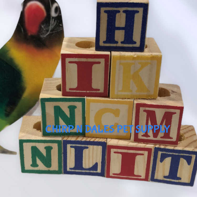 Chirp N Dales Wood ABC Blocks 20MM  Drilled