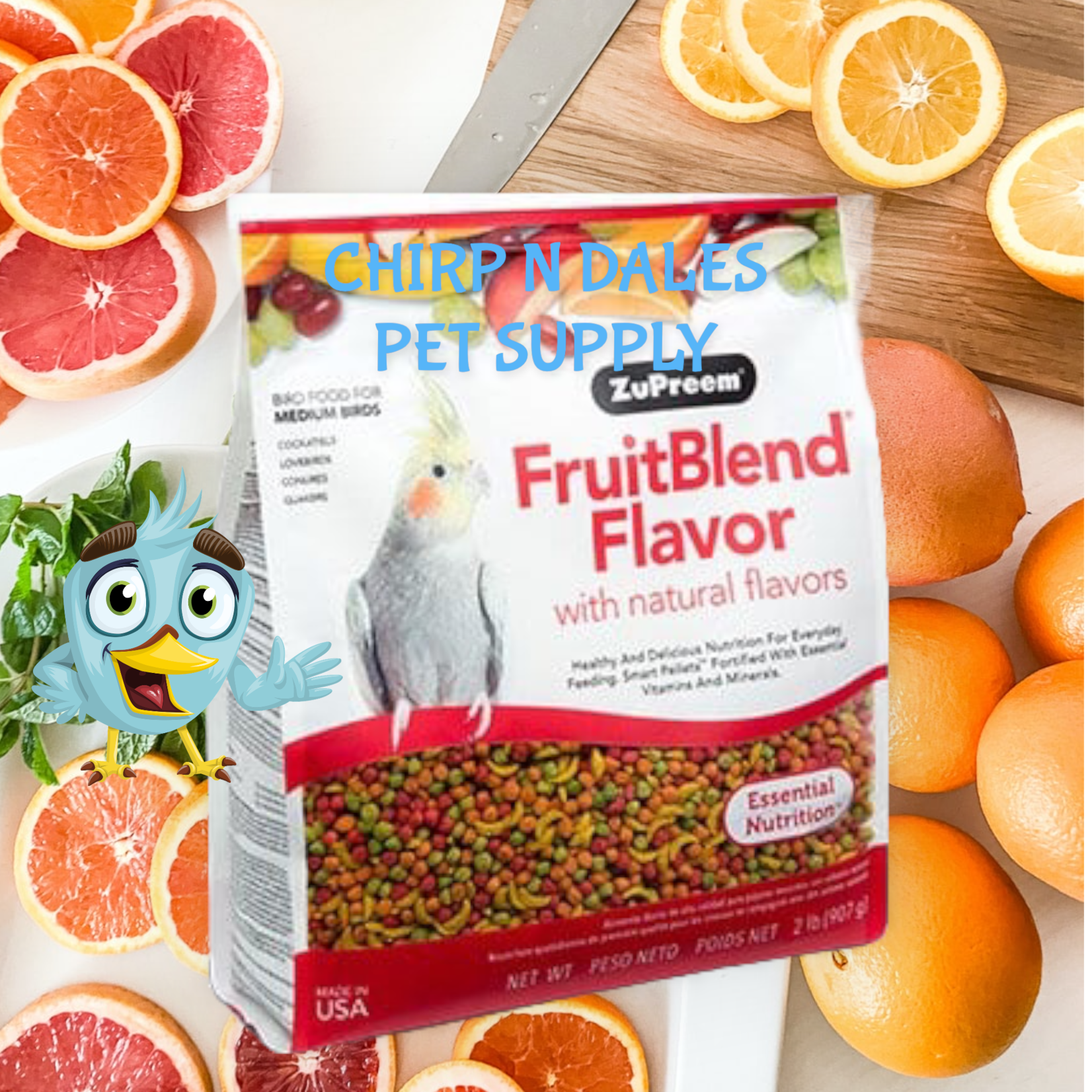 Chirp N Dales Zupreem Fruitblends Medium (1 lb) 175