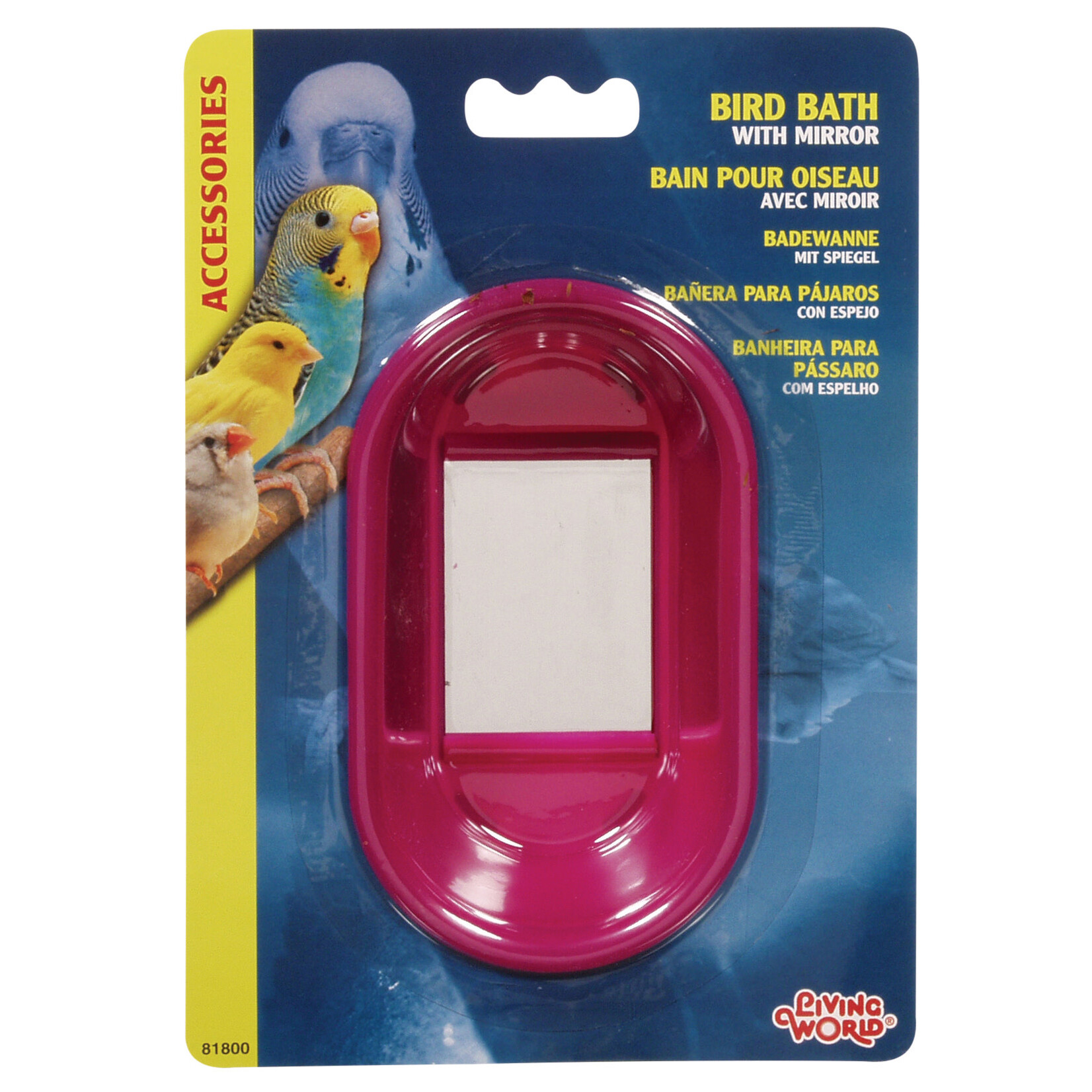 Hagen Living World Oval Bird Bath with Mirror 81800