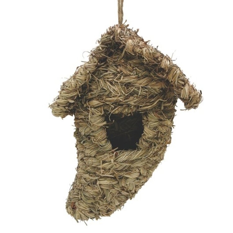 Hagen Living World Outdoor Bird Nest - Orchard Grass - Cone - 21 cm x 15 cm x 26 cm (8.3'' x 5.9" x 10.2" in) 82023