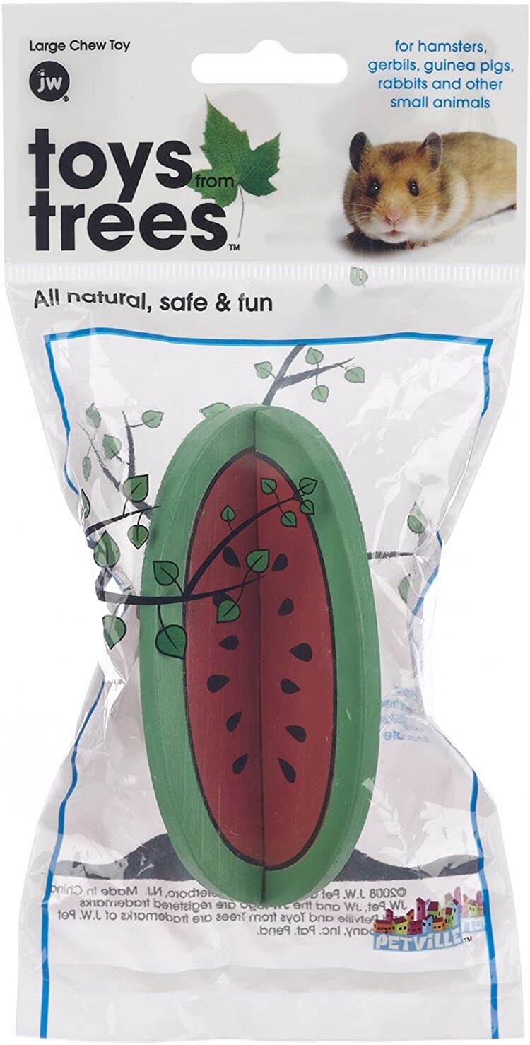 JW  Toys from Trees Watermelon Small Animal Toy, Large