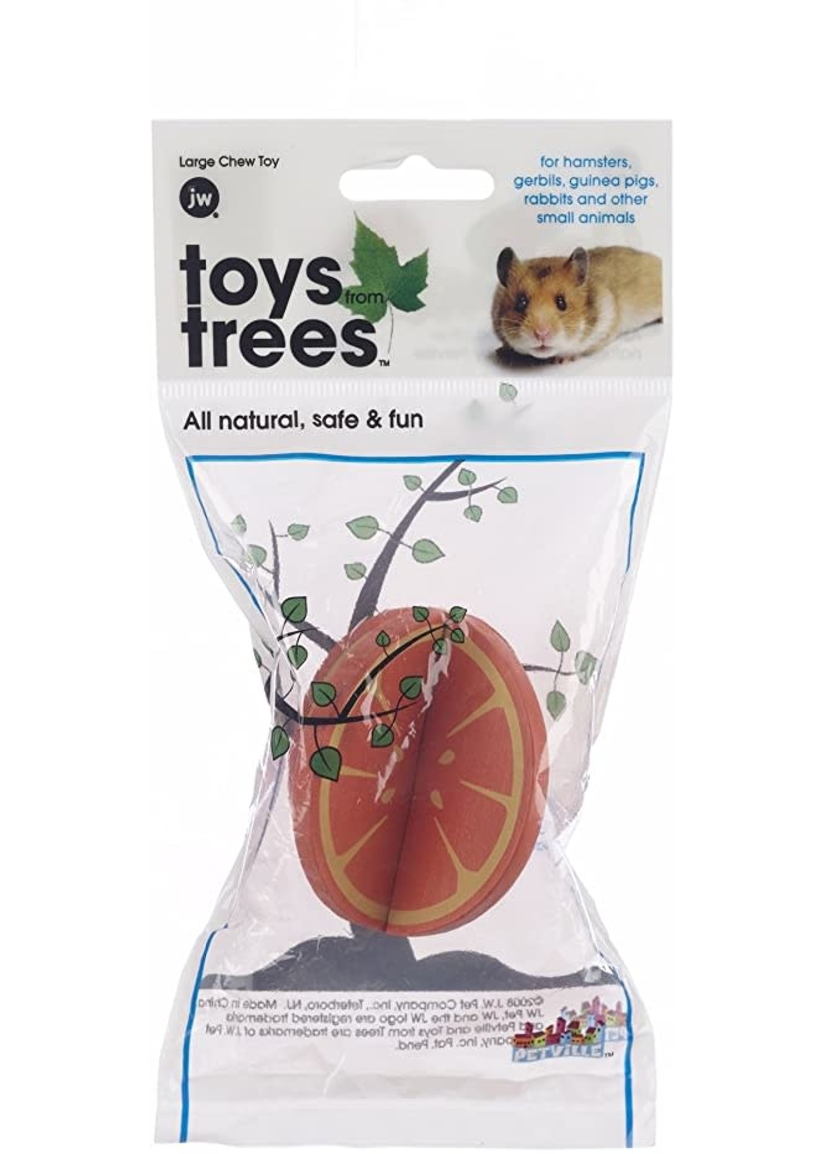 JW JW  Toys from Trees Orange Small Animal Toy, Large