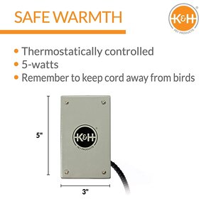 K&H Pet Snuggle-Up Bird Warmer Small/Medium (3”x5”) #9050