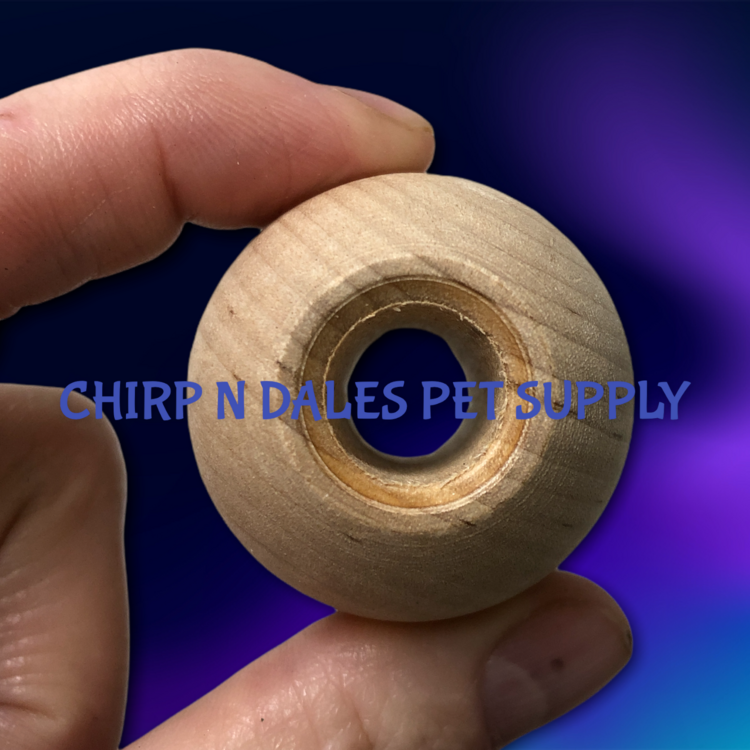 Jumbo Hardwood Oval Balls 2"  X  1 & 1/2" With 1/2" Drilled Hole