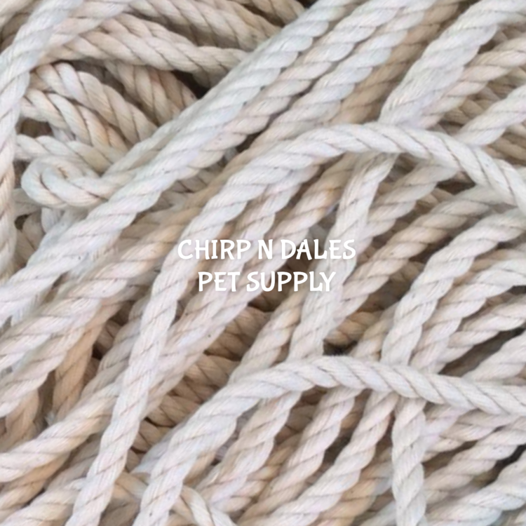 Chirp N Dales 100 % Cotton 3 Strand Rope 1/4'' (per foot)