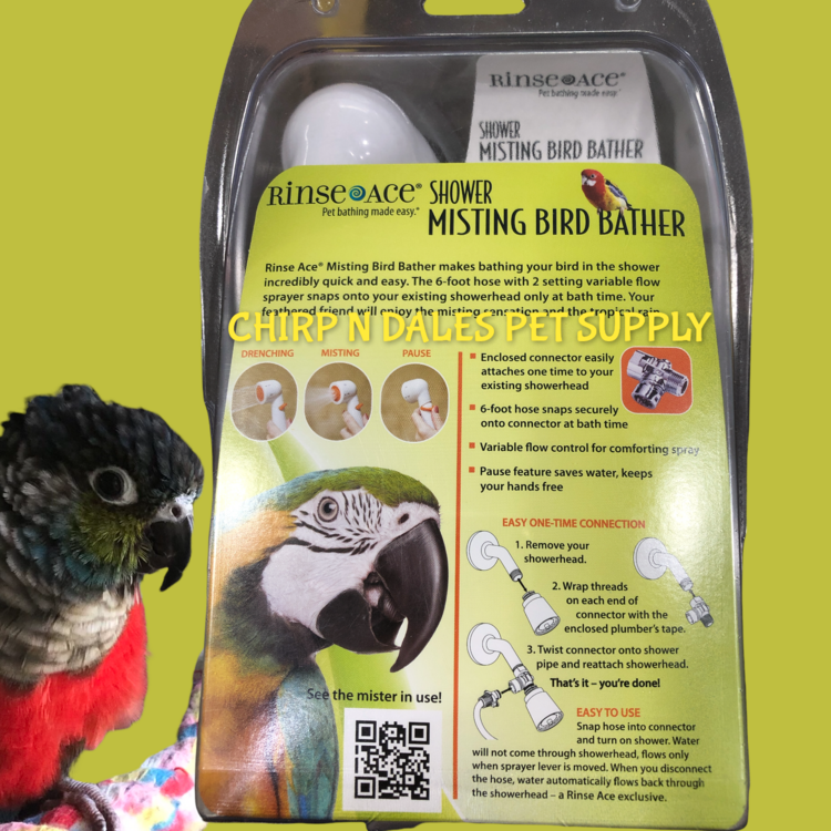 Rinse Ace Shower Misting Bird Bather