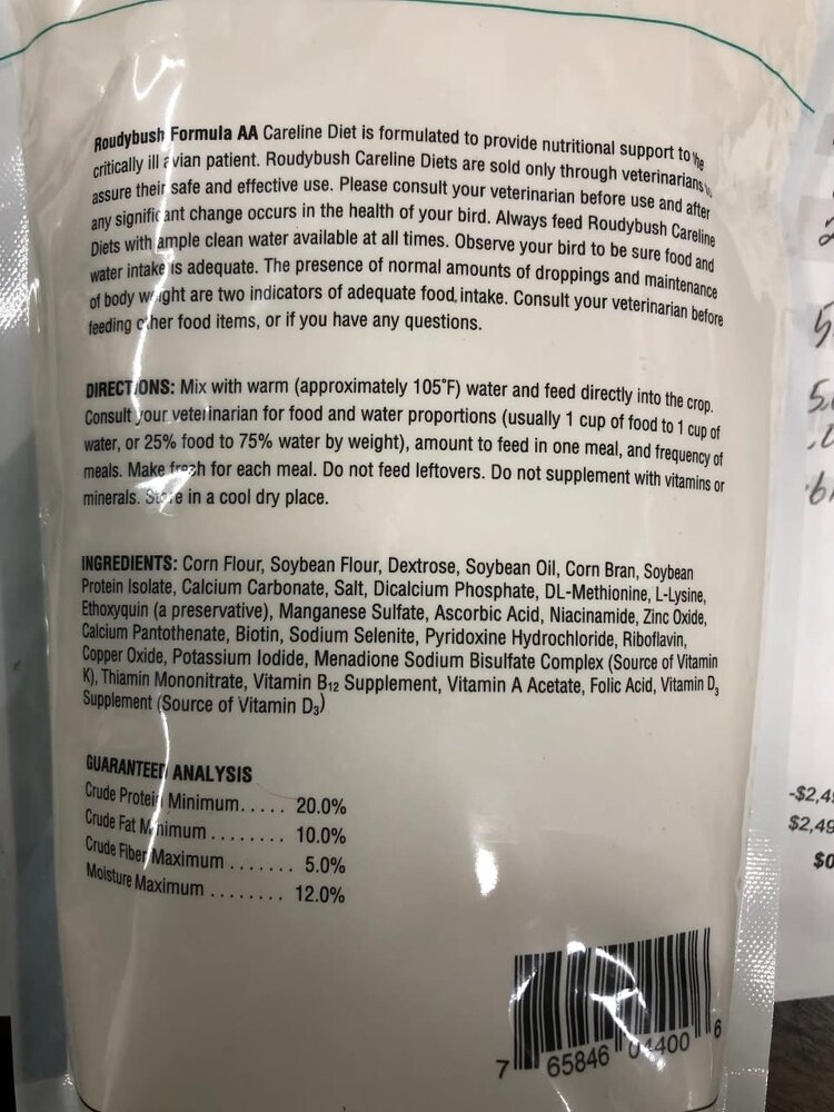 Roudybush Careline Formula AA Acute Care (24oz)  PRESCRIPTION REQUIRED