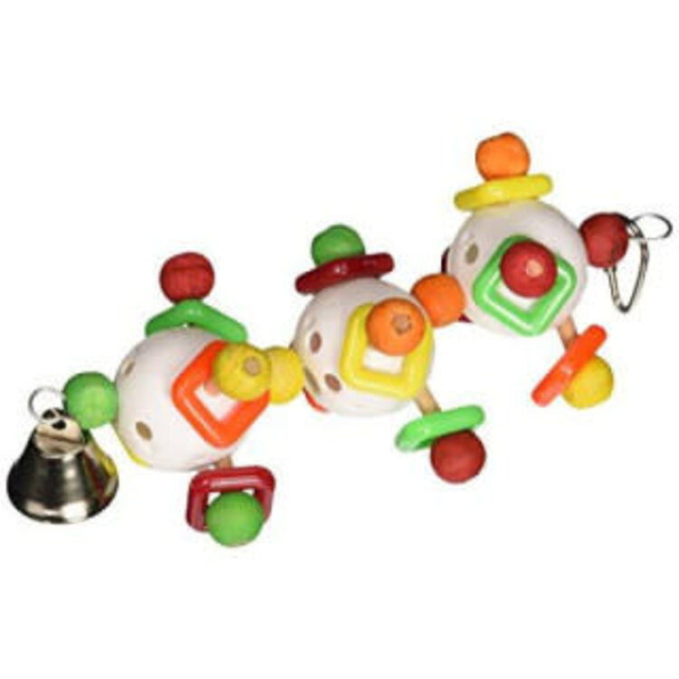 Featherland Paradise Caitec  3D Triple Ball With Bell , 3 x 8"