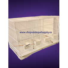 A&E A&E Cage 30x18 White Flight Cage with Divider (504D)