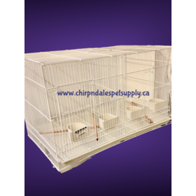 A&E A&E Cage 30x18 White Flight Cage with Divider (504D)