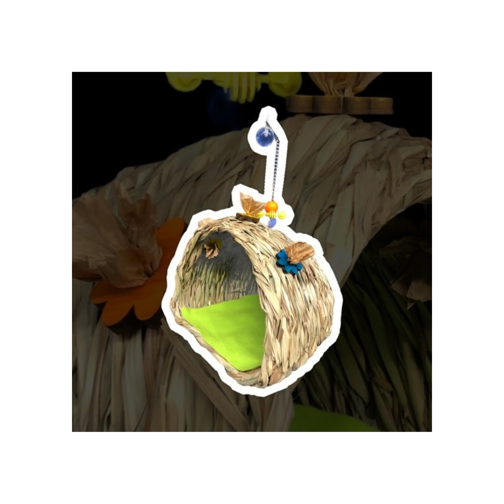 Bonkers Bonkers Open Grass Hut Large 9''x 8''x 7''