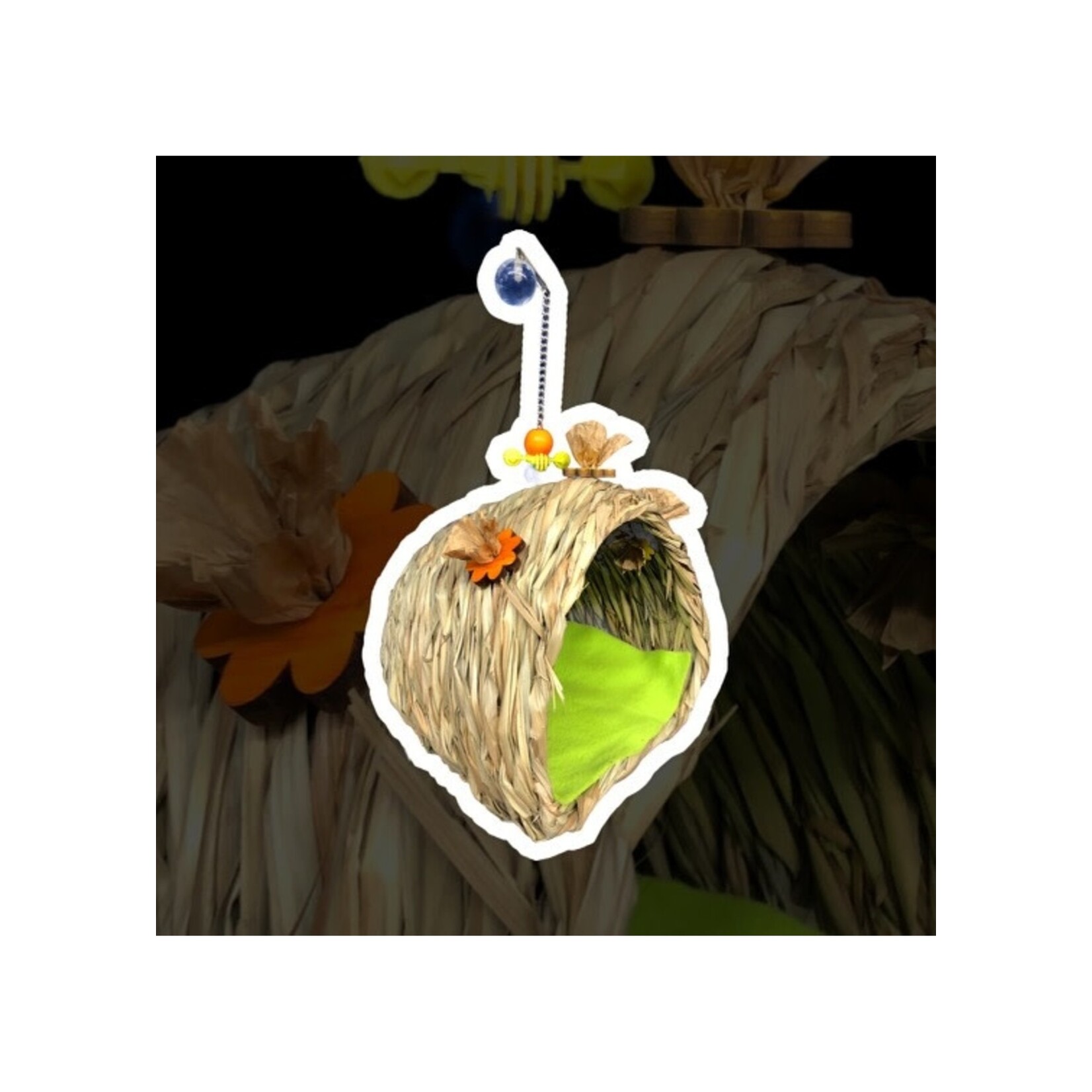 Bonkers Bonkers Open Grass Hut Large 9''x 8''x 7''