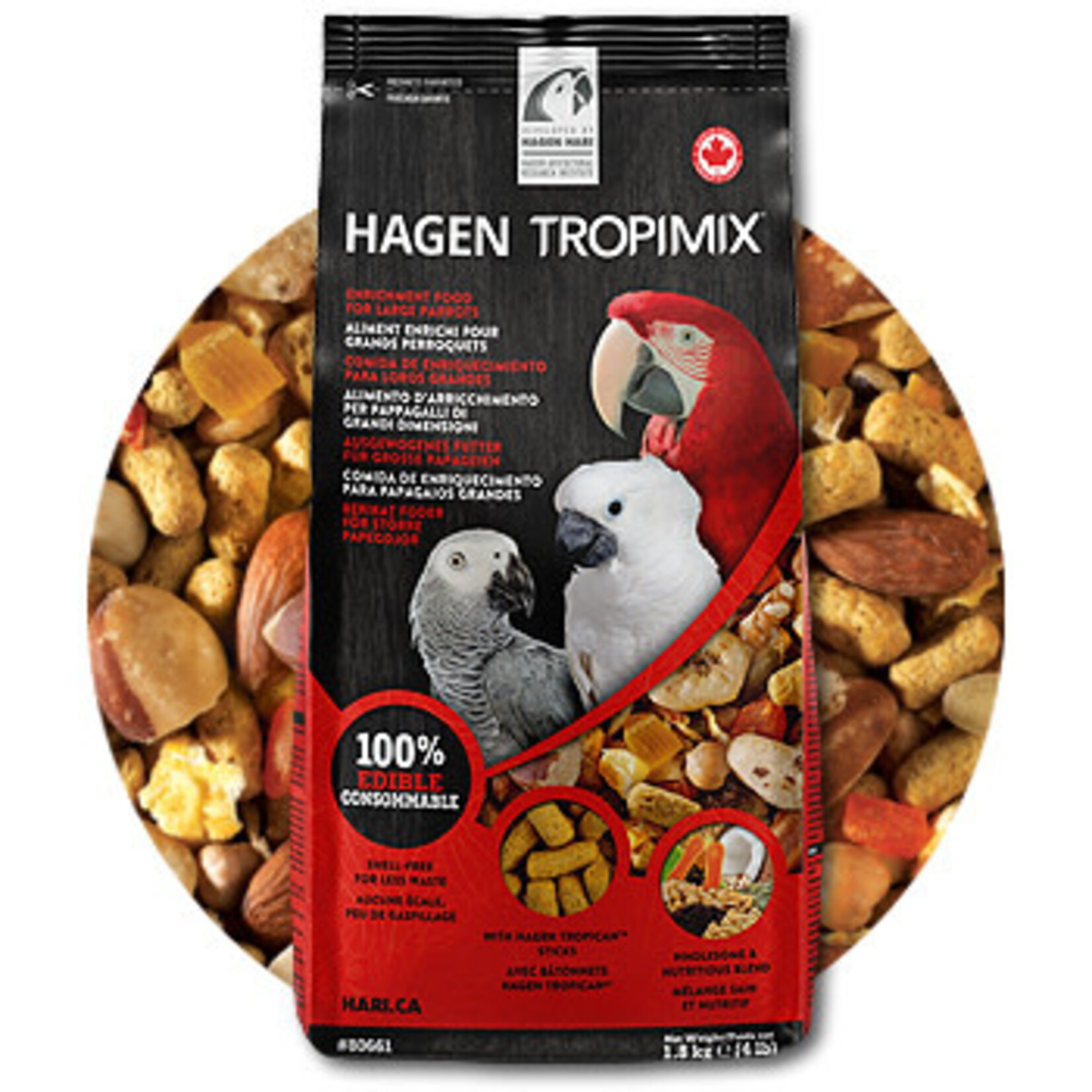 Tropican Hagen Tropimix Formula for Large Parrots 80664 - 9.07 kg (20 lb)
