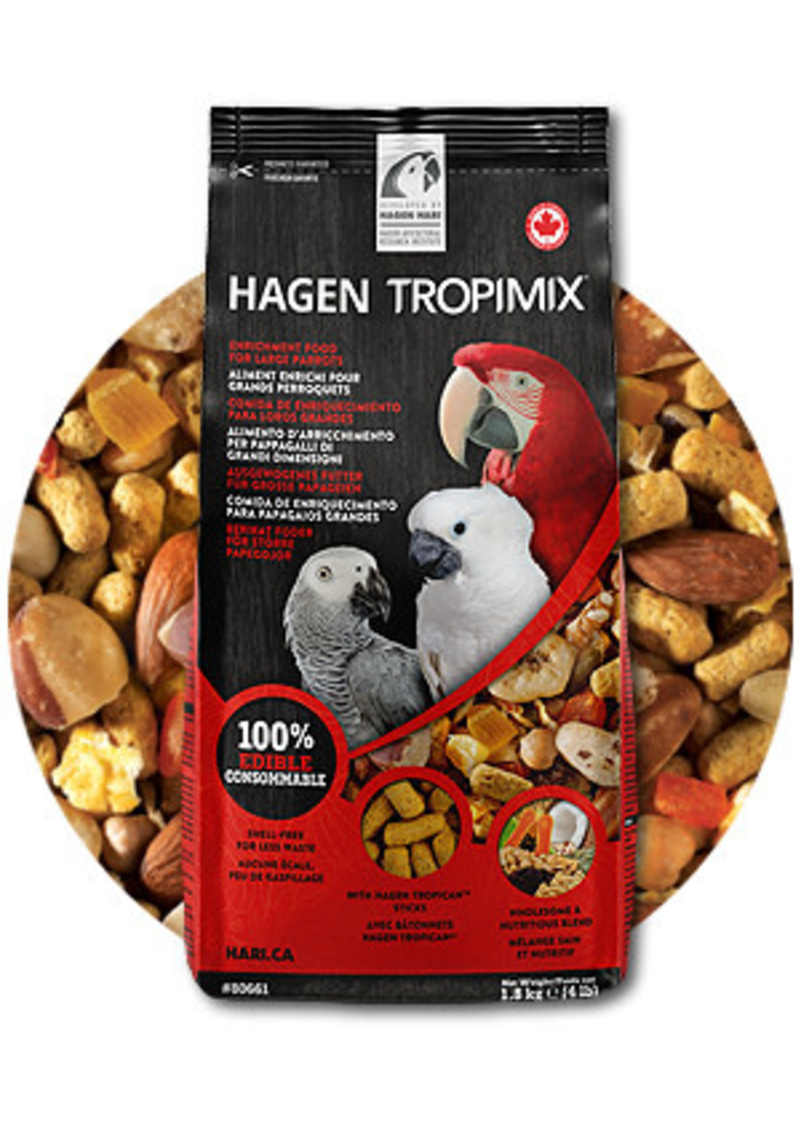 Tropican Hagen Tropimix Formula for Large Parrots 80664 - 9.07 kg (20 lb)