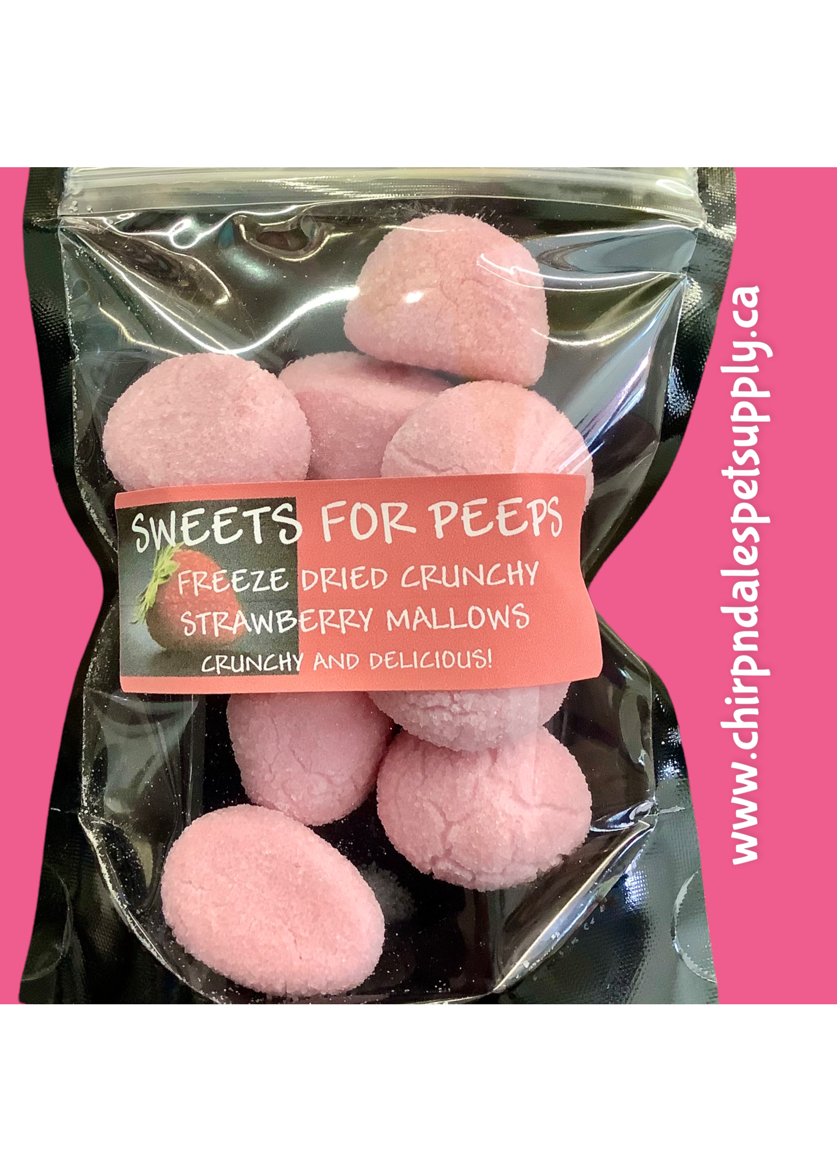 SWEETS FOR PEEPS FREEZE DRIED CRUNCHY STRAWBERRY MALLOWS