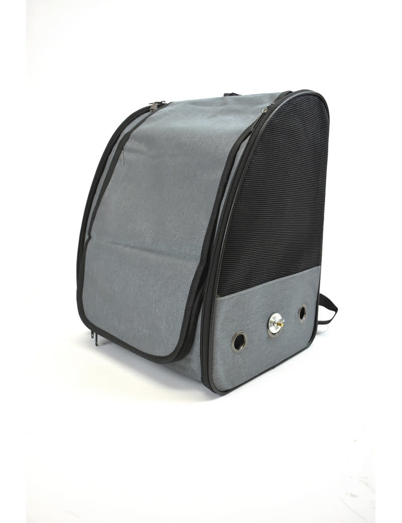 Jolly Jungle Fabric Backpack Carrier Grey Chirp N Dales Pet Supply