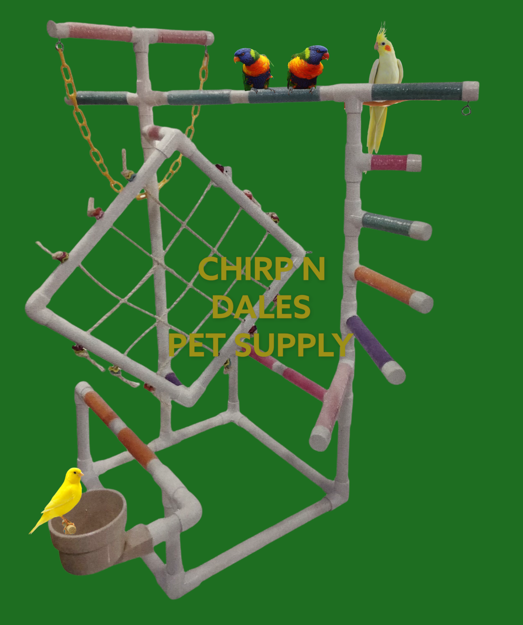 Pvc play gym for birds online