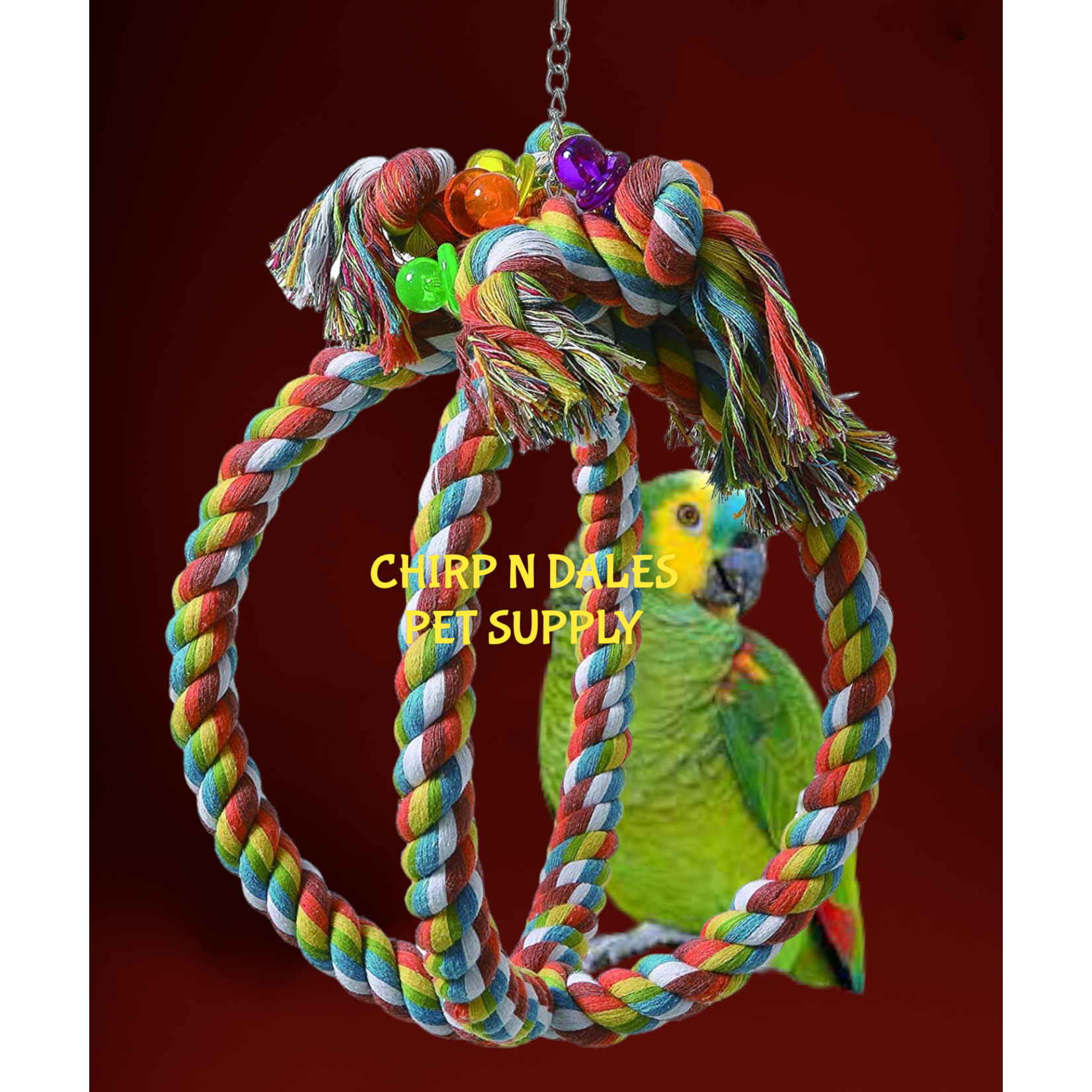 Jolly Jungle Jolly Jungle Large Atom Parrot Swing A852-3