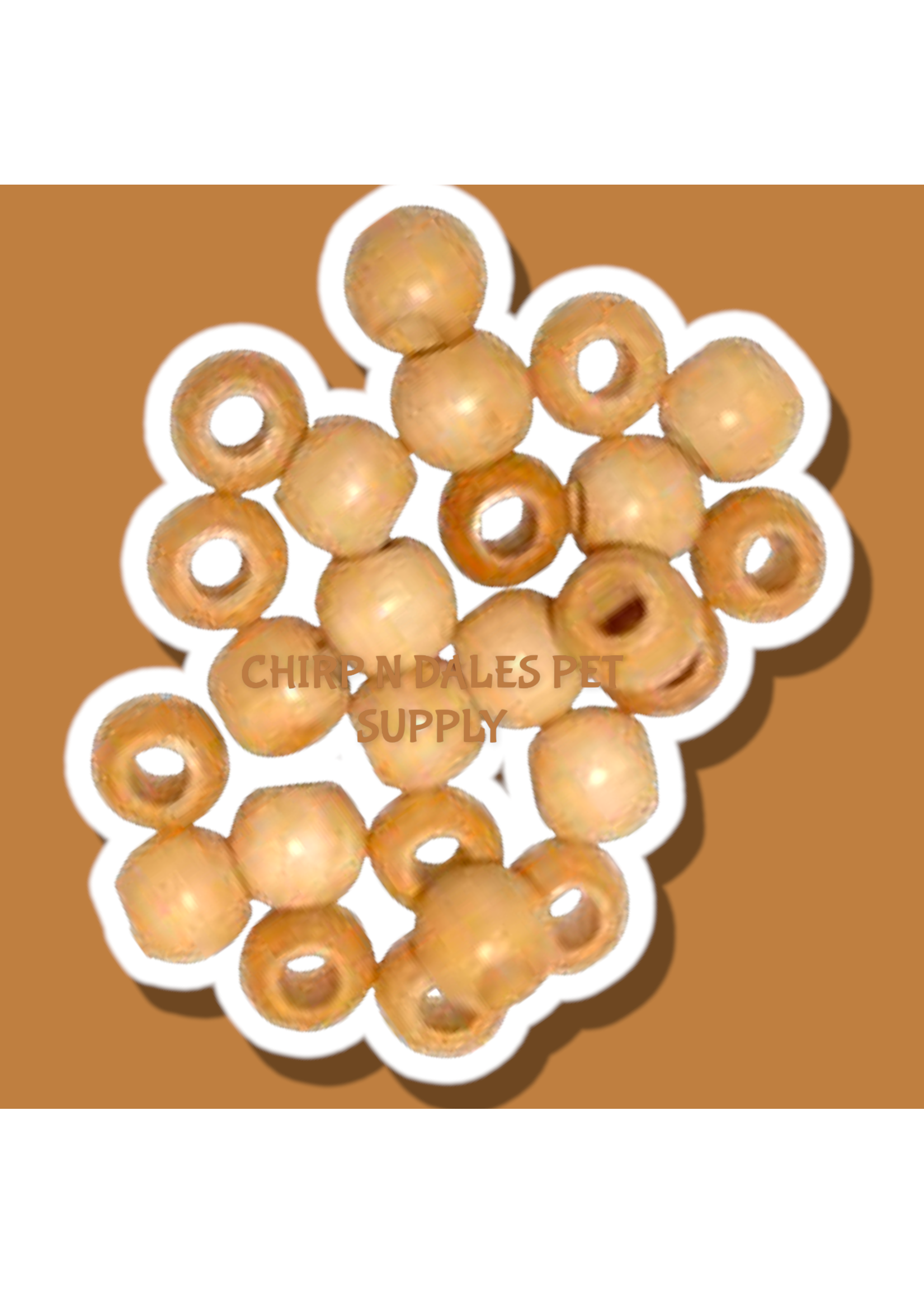 Chirp N Dales Wood Bead, High Gloss, Naturally Polished 1",   5/16" Pre Drilled Hole