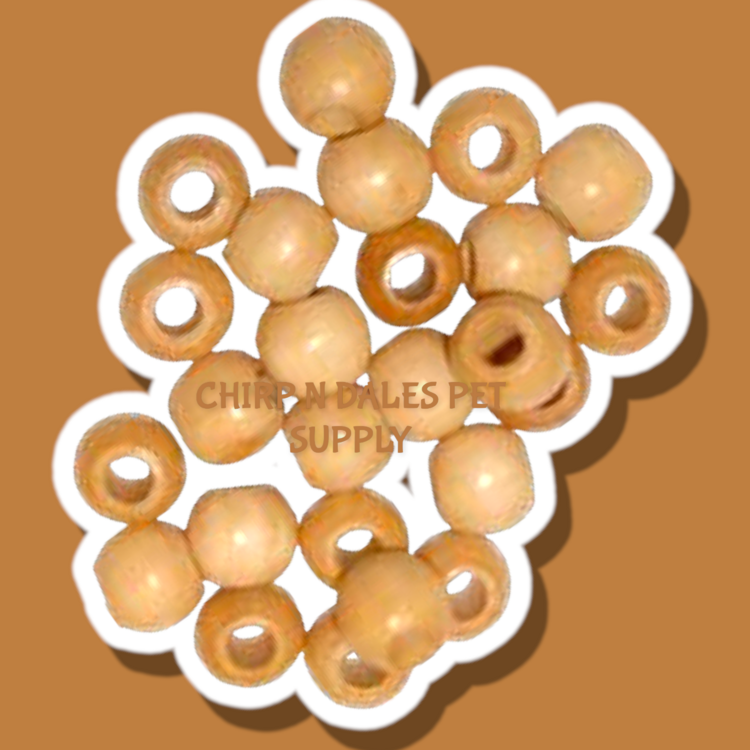 Chirp N Dales Wood Bead, High Gloss, Naturally Polished 1",   5/16" Pre Drilled Hole