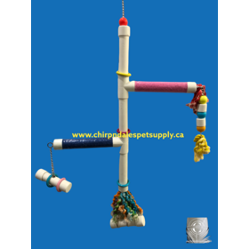 Kings Cages Kings Cages  Swinging PVC  Perch with Plastic Pipe